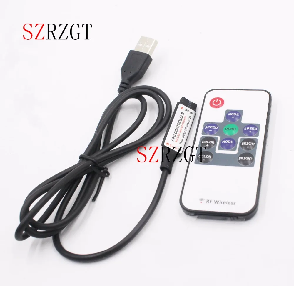 

Mini USB 5V RF Wireless LED Controller Dimmer Remote Control For USB LED String and Single Color LED Strip 5050 2835 5630