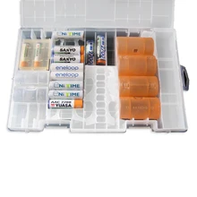 Стеллаж прозрачный AA AAA C D 9 в жесткий пластмассовый футляр для аккумулятора держатель коробка для хранения Caja de almacenamiento de herramientas Лидер продаж