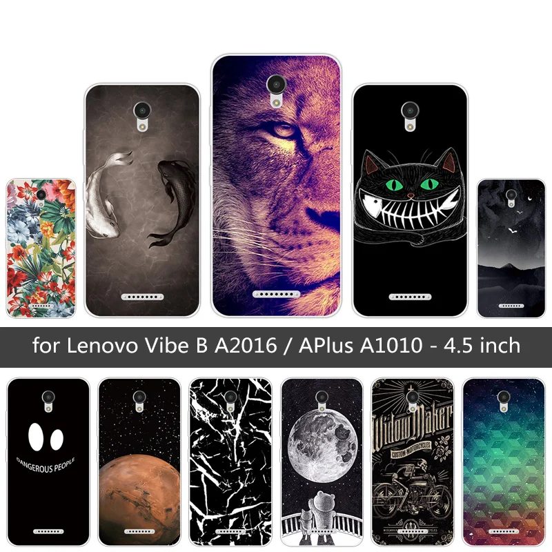 For Lenovo A1010 A2016 A20 A Plus Back Cover Soft Silicone Funda APlus A1010a20 1010 4.5&quot Lion Phone Cases |