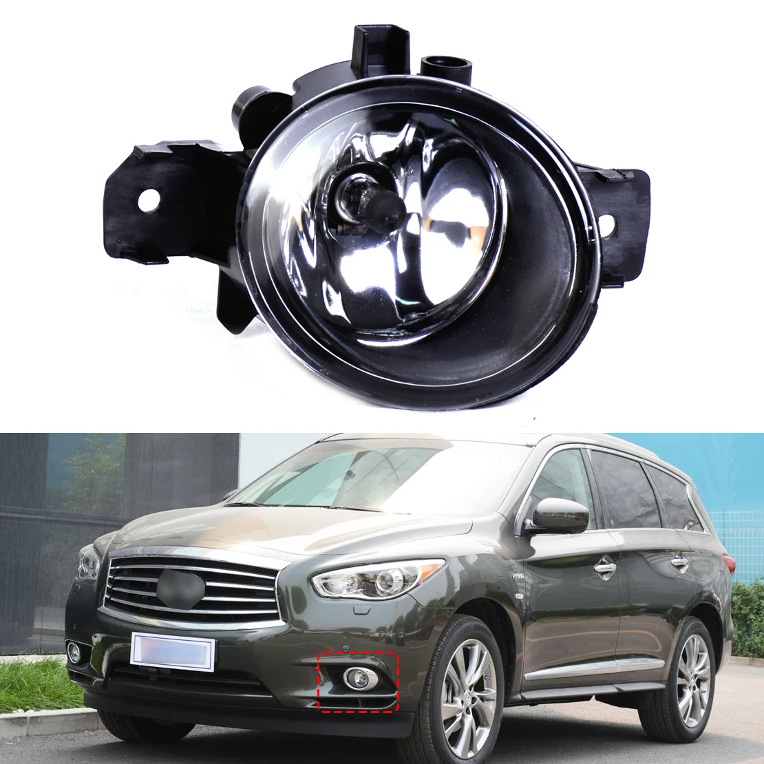 

DWCX New Left Fog Light Lamp+ H11 Halogen Bulb 26155-89927 NI2592117 for Nissan Altima Sentra Maxima Rogue Infiniti G37 M35 QX60