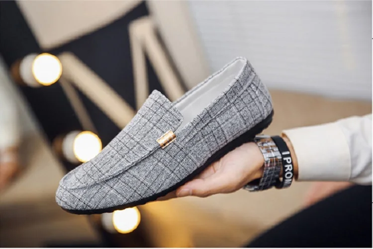 New Summer Man Casual Shoes Breathable Wear-resistant massage Canvas Fashion Solid Color Hard-Wearing Korean Flat Shoes Male (4)