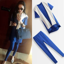 Crop Top And Skirt Set Hot Sale 2017 New Women’s Long-sleeved Short-sleeved T-shirt + Cap Scarf Slim Leggings 3 Sets Of Women
