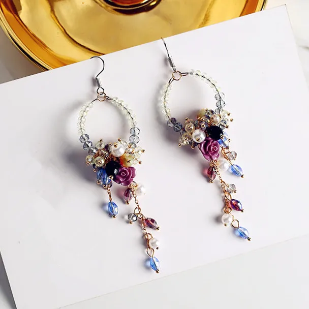 2017 корейские аксессуары для ушей модные Эффектные серьги Boucle D'oreille стразы с