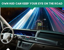 5.8 «Цифровой спидометр автомобиля OBD2 Автомобиля Head Up Display With Anti-slip Pad E350 стайлинга Автомобилей Лобового Стекла Проектор HUD # iCarmo