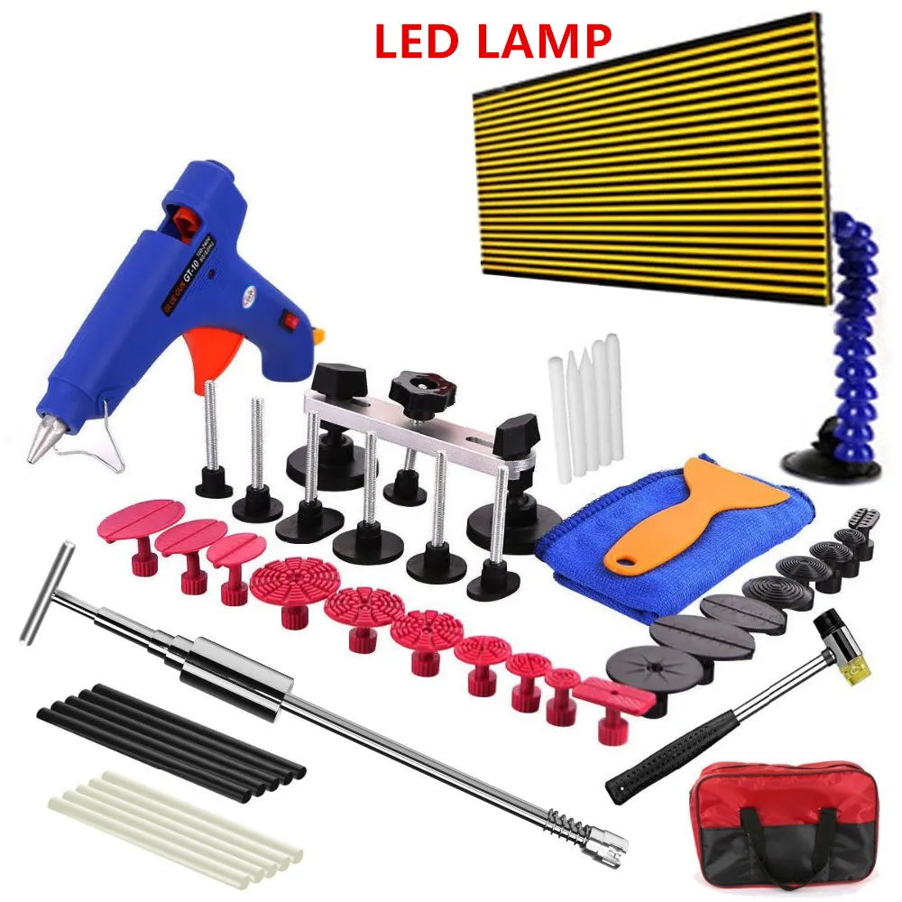 

PDR Tools Paintless Dent Repair Kit Glue Gun Slide Hammer Reflector DIY Tool Set Car Dent Removal Kit Car Tool For Dent Repair