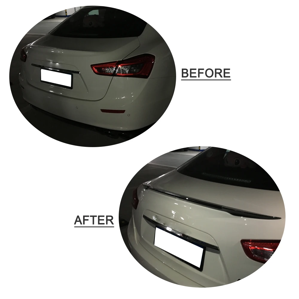 Для Maserati Ghibli база Sedan S Q4 углеродного волокна задний спойлер багажника крышка багажника крыло губ