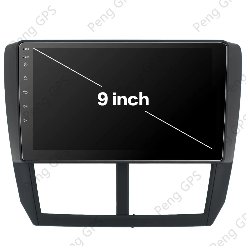 Top 1Din 9"Car Radio GPS Multimedia Player Android 9.0 For Subaru Forester 2008 2009 2010 11 2012 4G+64G 8 Core Navigation Fast boot 1