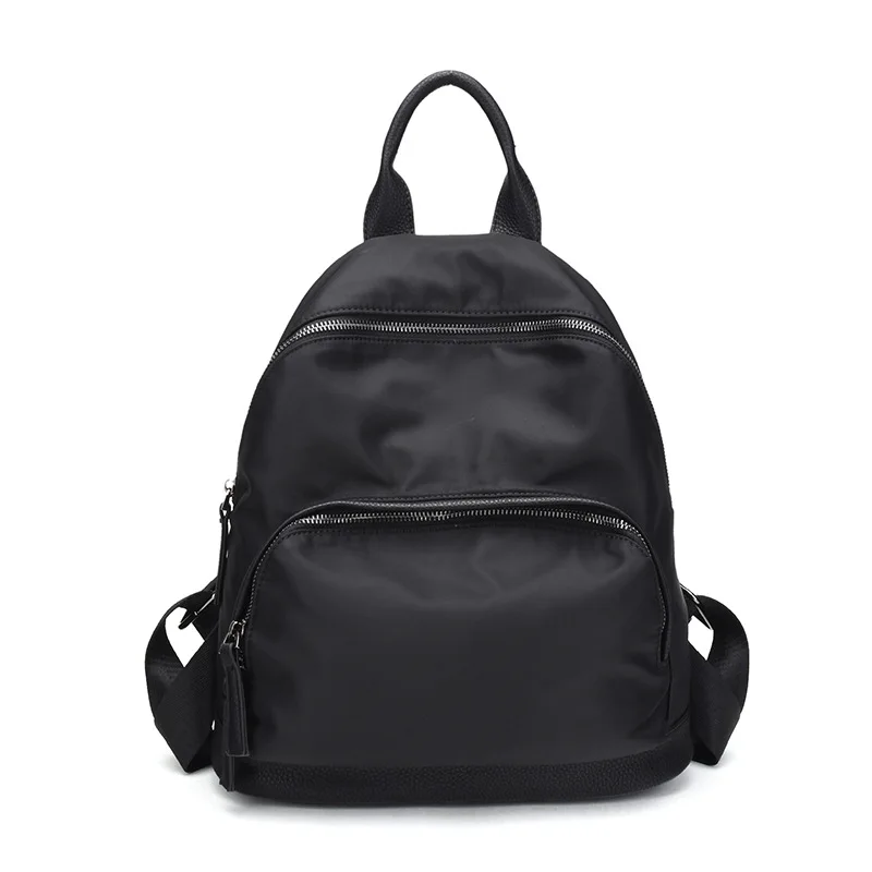 

Genuine Leather Women's Backpacks Large Capacity Shoulder Travel Bags Designer Brand Vintage New Korea fashion Motorcycle C283