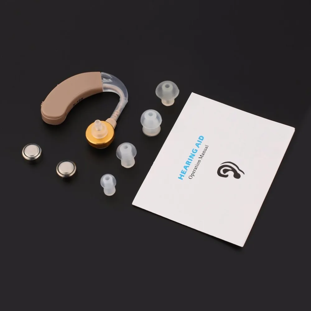 Small Hearing Aid Sound Voice Amplifier Ear Hearing Aids Kit Adjustable Behind Ear Sound Enhancer Ear Care For the elderly deaf