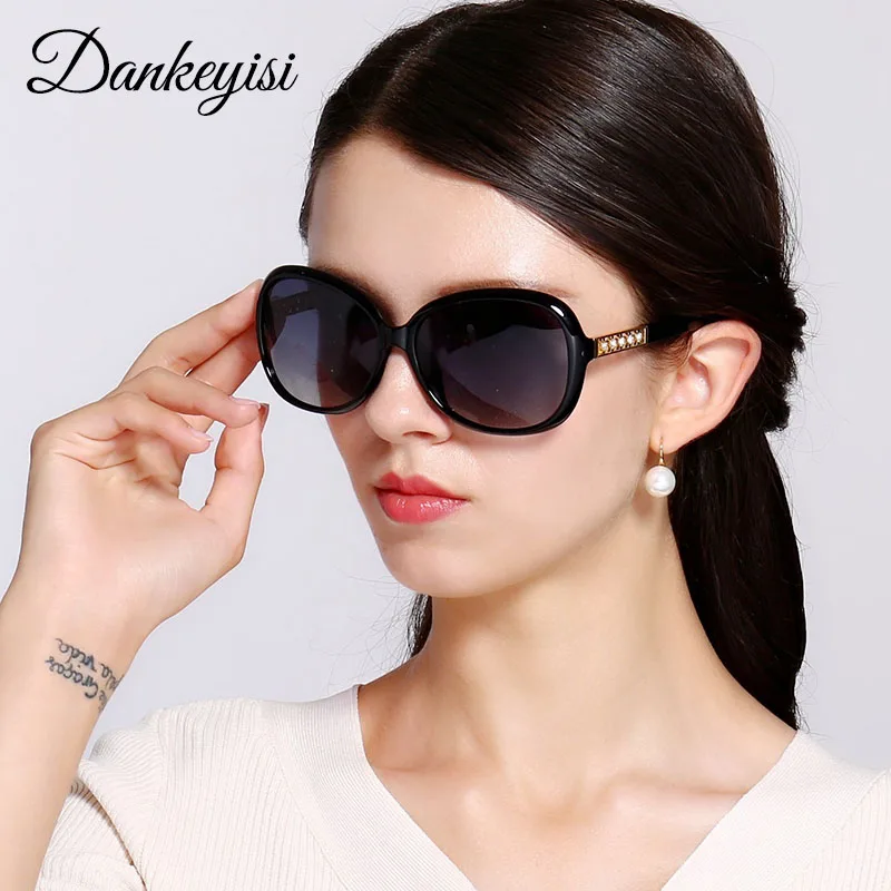 

DANKEYISI Polarized Sunglasses Female Oversized Big Vintage Ladies Sunglasses Women 2017 New Women HD 1080p Sunglasses Free Box