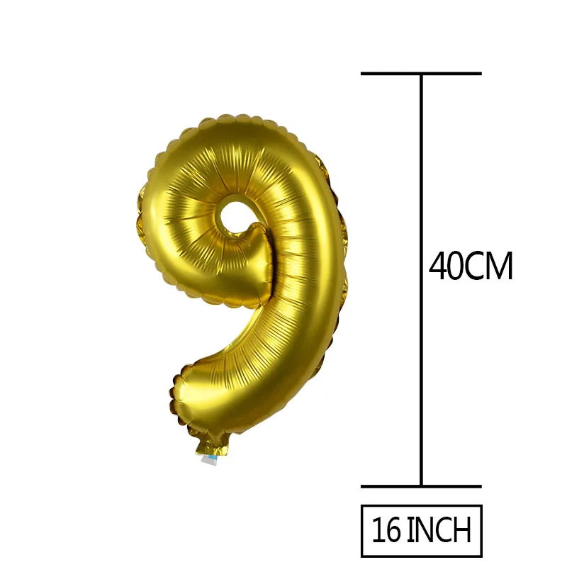 1 шт. 16 дюймов Алфавит цифры шары матовые золотые фольгированные шары для свадьбы День рождения украшения для детских игрушек Детский душ воздушный шар