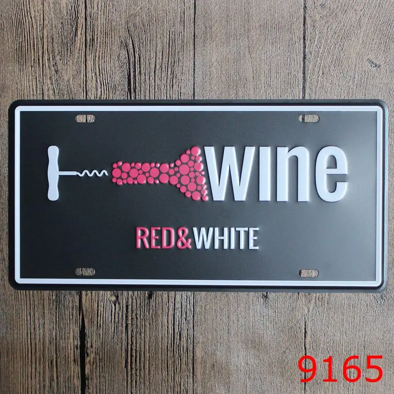 I LOVE WINE Tin Sign Metal License Plate Antique Painting Pub DECOR Coffee Shop Decor | Дом и сад