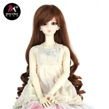 Miss U Hair 1/4 7-8 дюймов длинные кудрявые черные, коричневые, белые, серые цвета BJD MSD DOD Dollfie Куклы волосы парики аксессуары не для людей