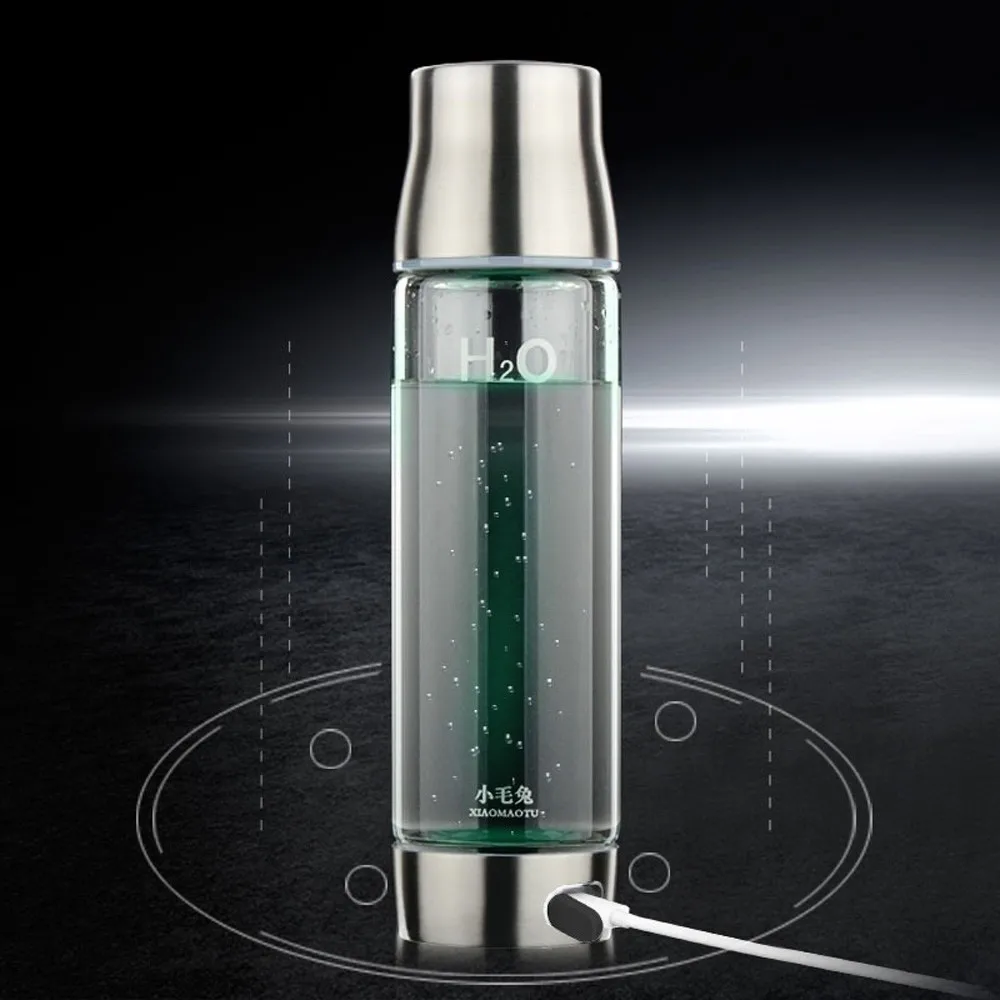 XIAOMAOTU 450 550ml Hydrogen Generator Water Bottle High Borosilicate Glass Ionizer Water Bottle Office Business Bottle