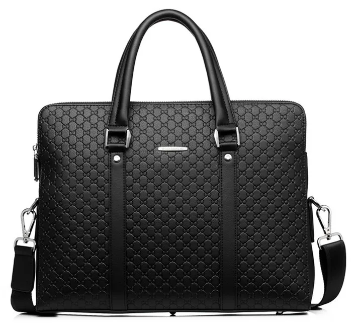 2022 Casual Man Shoulder Bag New Double Layers Men Leather Business Briefcase Messenger Bag Male Laptops Handbags Men's Travel