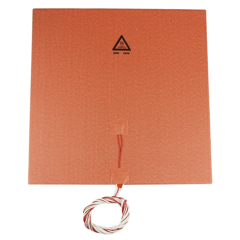 

3D Printer Accessories 300*300Mm 220V 300W Imported Hot Bed Silicone Pad With Adhesive High Temperature For Cr-10