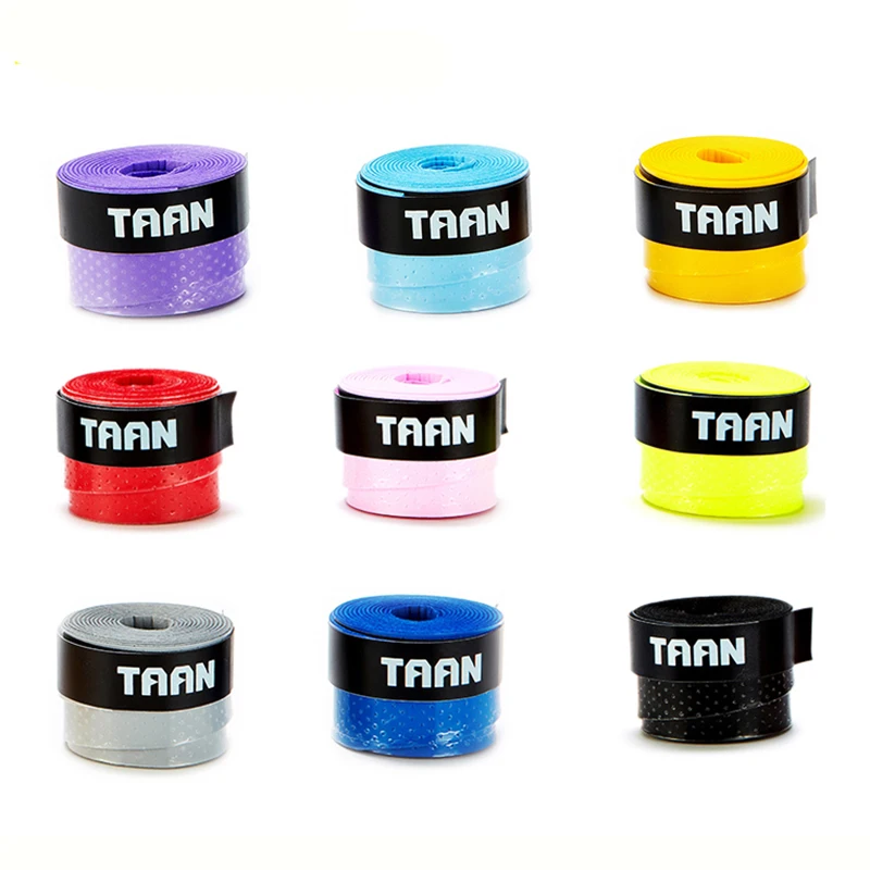 60 шт. TAAN Tacky overGrip перфорированная Sweatband PU Теннисная ракетка для верхнего хвата 0,75 мм тонкая бадминтон ручка для ракетки износостойкая