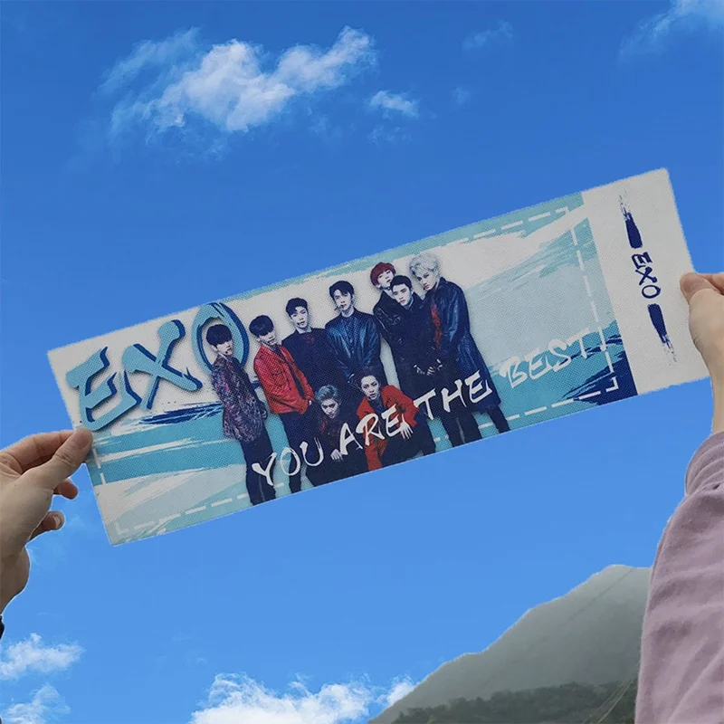 1 шт. Kawaii EXO SEVENTEEN концертная поддержка EXO SEVENTEEN армейский ручной баннер ткань повесить плакат Канцелярский набор