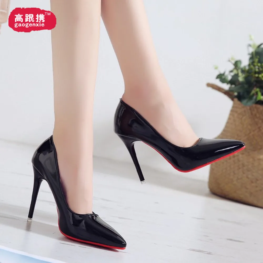2019 Hot Sell Classic Women Shoes Pointed Toe Pumps Patent Leather Dress high Heels Boat Wedding Zapatos Mujer Red Wedding 2019 Hot Sell Classic Women Shoes Pointed Toe Pumps Patent Leather Dress high Heels Boat Wedding Zapatos Mujer Red Wedding