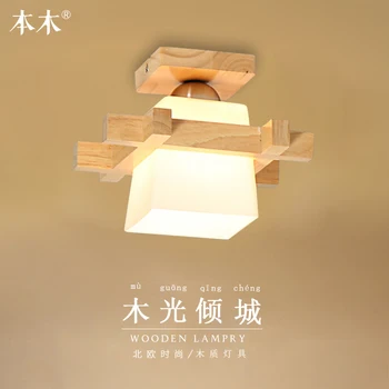 

Modern wooden ceiling lights japanese/china style wooden LED lamp indoor lighting Art decoration idyllic village suspension lamp