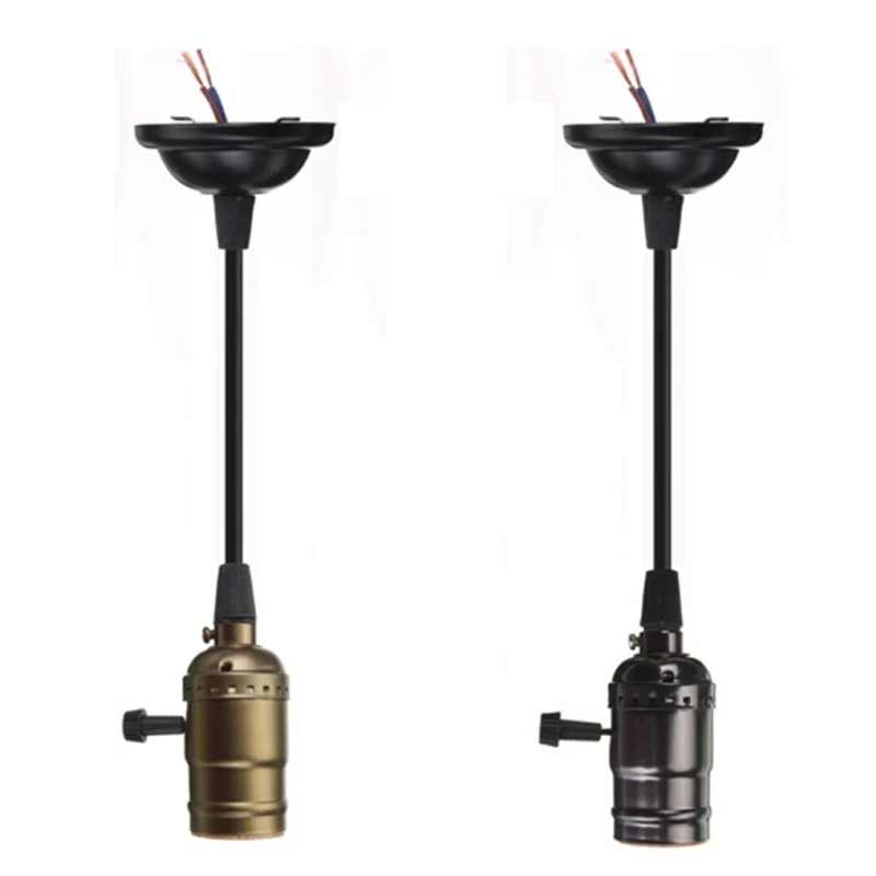 

High Quality E27 Vintage Retro Edison Lamp Base Holder Pendant Bulb Light Screw Socket 2 Colors With Switch/No Switch 110V/220V