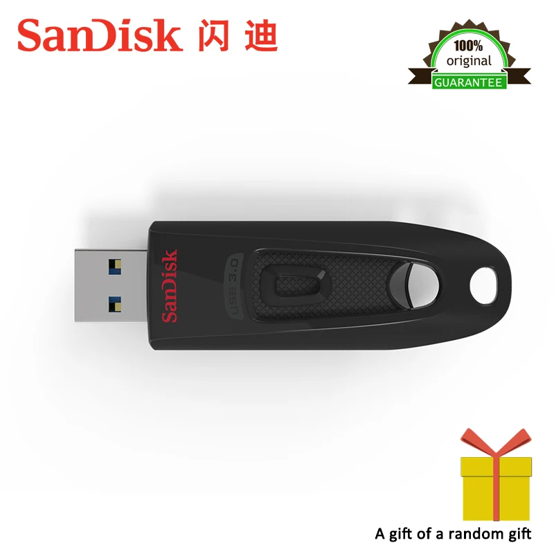 Двойной флеш-накопитель SanDisk CZ48 USB3.0 флеш-накопитель 32 Гб 64 Гб карта памяти 100 МБ/с. читать Скорость флеш-накопителей и Поддержка официальный проверки