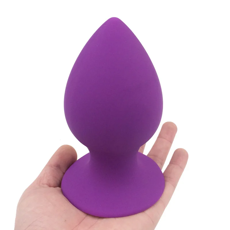 HUGE Large Anal Butt Plug Tapered Suction Cup Base Blue Giant Wide Girth Toy6