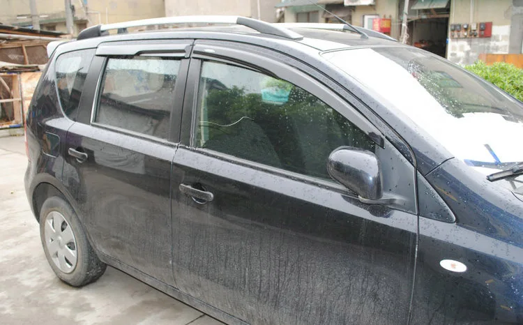 4 шт. оконные вентиляционные козырек от дождя Защита темного солнцезащитного экрана дефлекторы для Nissan Livina