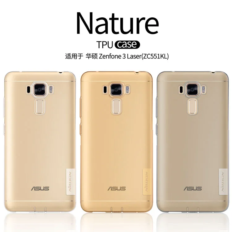 

Original Nillkin Nature Transparent Clear Soft silicon TPU Protector case cover for Asus Zenfone 3 Laser ZC551KL 5.5'' TPU case