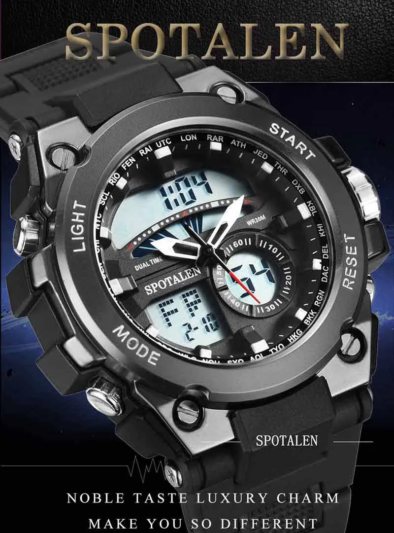 Sports Watch Men Top Brand Luxury Military Wristwatches Water Resistant Watch Meskie Multifunction Male Clock Relogio Masculino