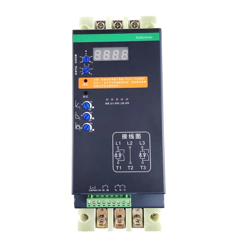 

Built-in bypass soft starter 11KW 15KW 22KW 30KW 45KW 55KW motor soft starter 380V Three-phase Smooth start Krrqd zlb