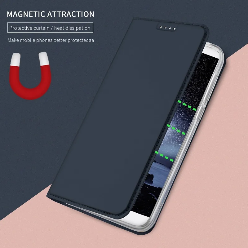 Новинка для huawei honor 7x чехол для телефона защитный кожаный флип-чехол для huawei honor 7x слот для карт кожаный чехол на магните