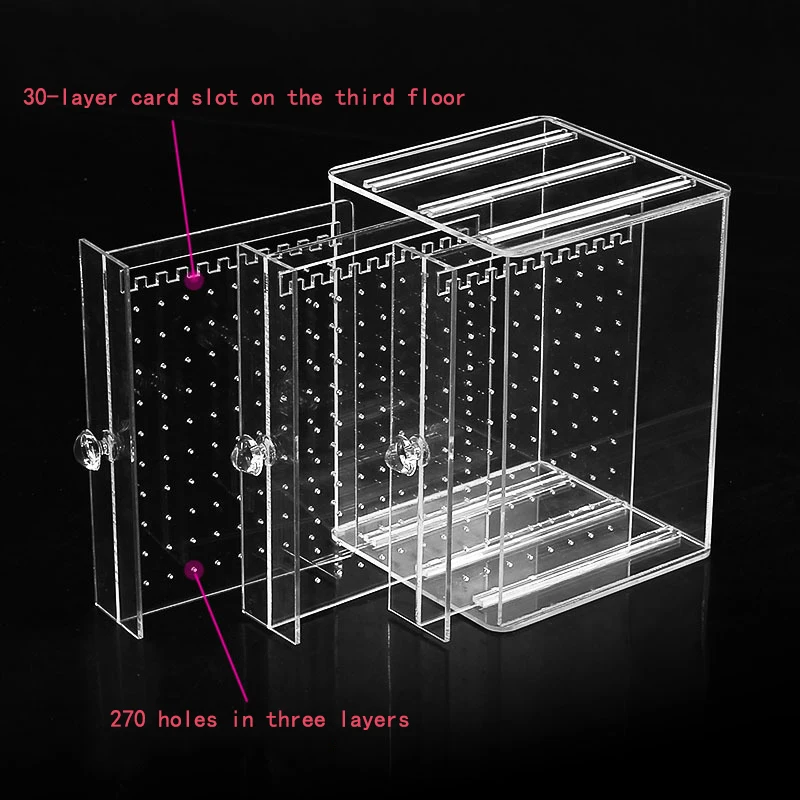 Модный акриловый материал дисплей ювелирных изделий удерживает серьги держатель серьги и ювелирные изделия Органайзер серьги Витрина Стенд коробка