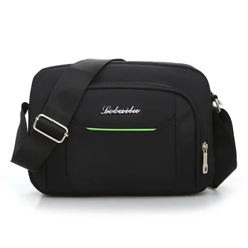 

Black Business Messenger Bag Contracted Joker Unisex Crossbody Bag More Zippers Large Capacity Flap Bag Preppy Style Leisure Bag