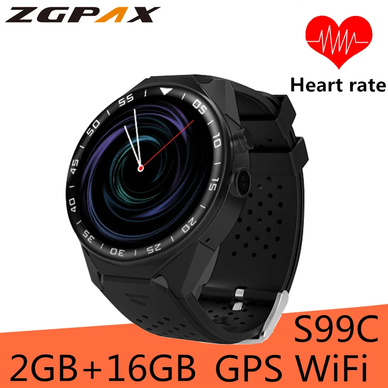 

99C Smart Watch Android 5.1 MTK6580 Quad Core 1.3GHz 2GB RAM 16GB ROM Smartwatch Support 3G GPS WIFI Google Play for android IOS