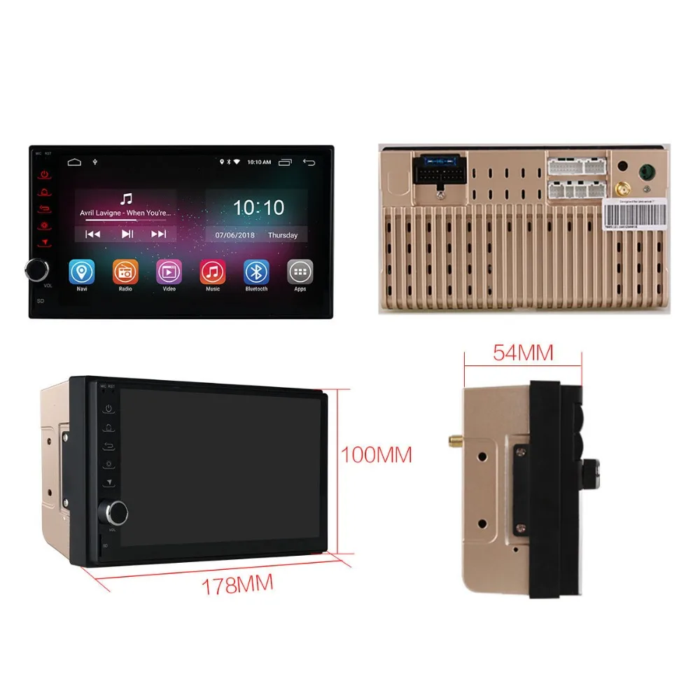 Flash Deal 2 Din 7" Ultra Slim Android 8.1 Car DVD Radio Player Autoradio GPS Stereo For Nissan Toyota Honda Mazda BYD Kia Universal 2Din 42