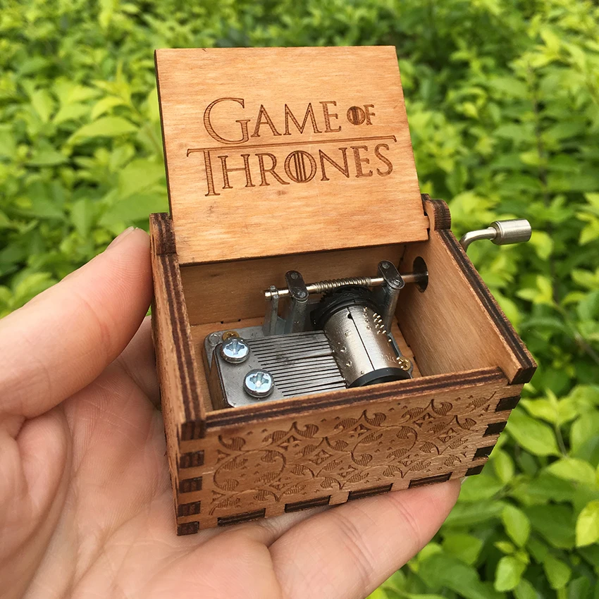 

Creative Antique carved wooden game of thrones music box,Beauty And The Beast Christmas gift, new year gift, birthday gift