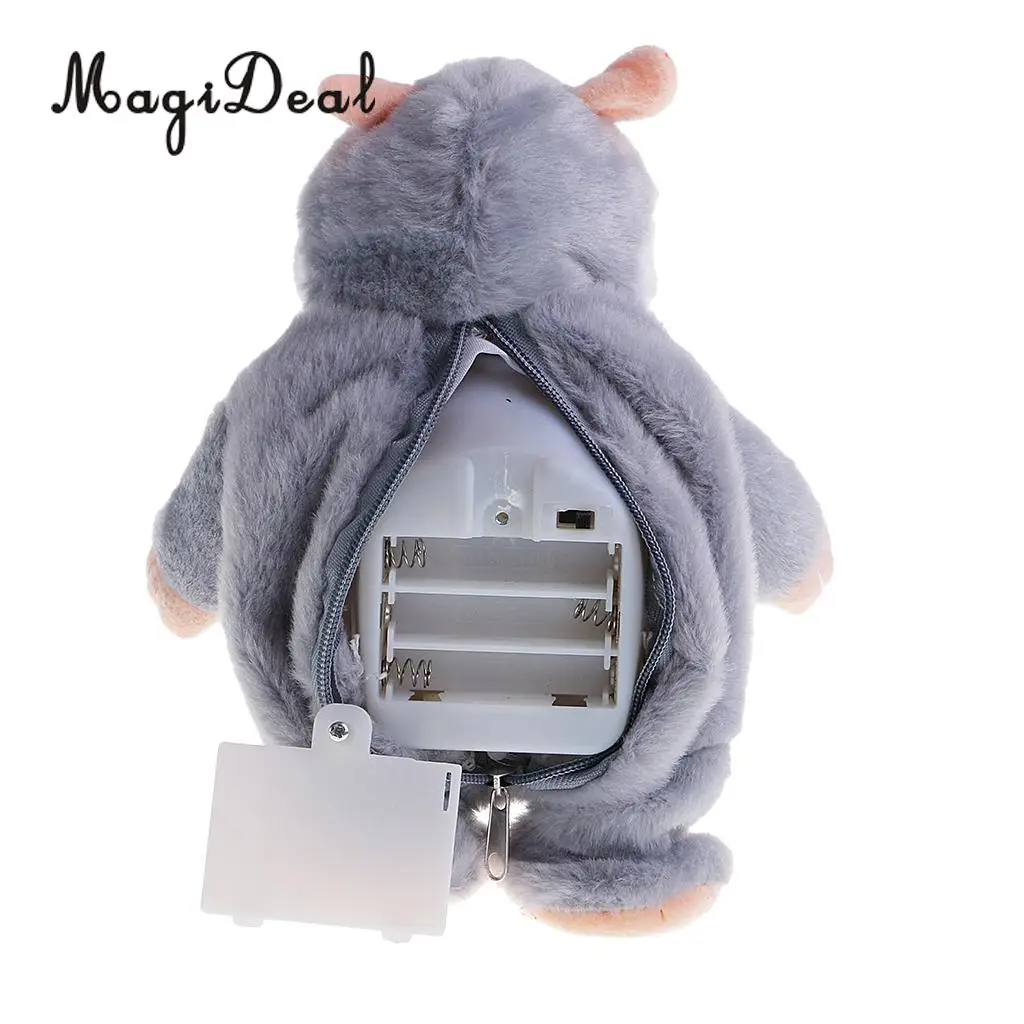 MagiDeal Cute Talking Walking Singing Hamster Mouse Pet Plush Toy Sound Mimic Recorder for Children Baby Kids Toy Gift