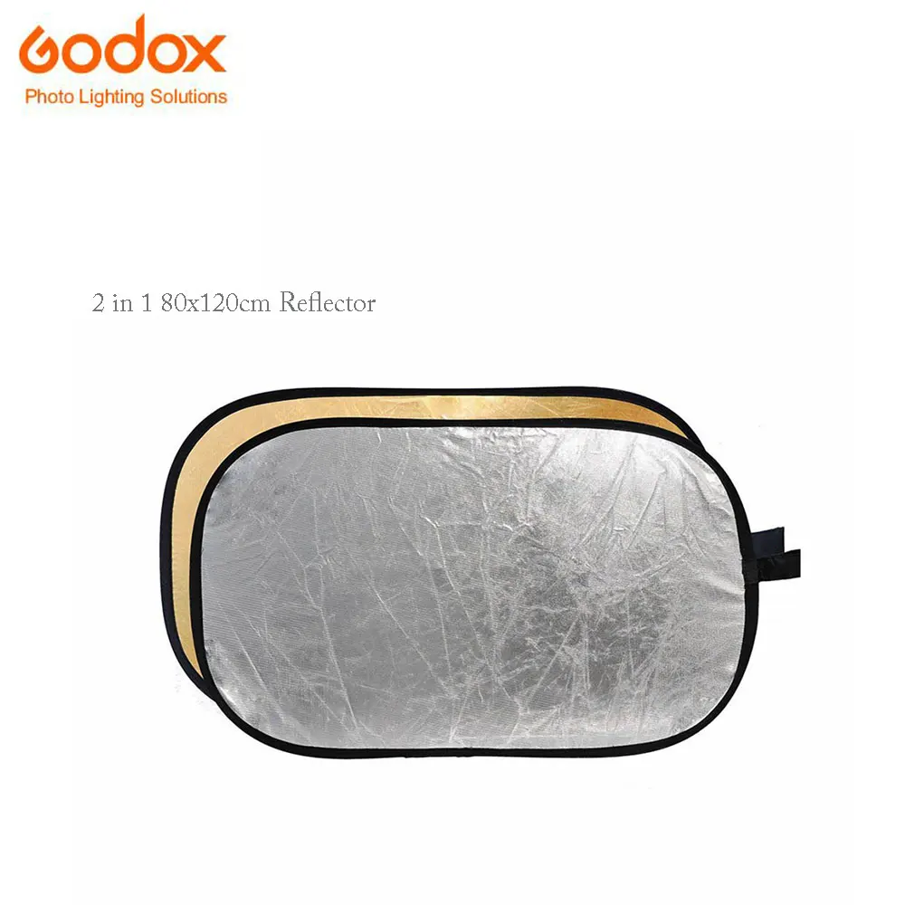 Godox 2 in 1 collapsible 80X120cm Lighting Diffuser Rectangle Reflector Disc Gold Silver include Bag | Электроника