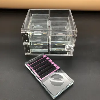 False Eyelash Extension Display screen Storage Box Acrylic Case Eyelash Cosmetic Makeup Storage Box Eyelashes Holder