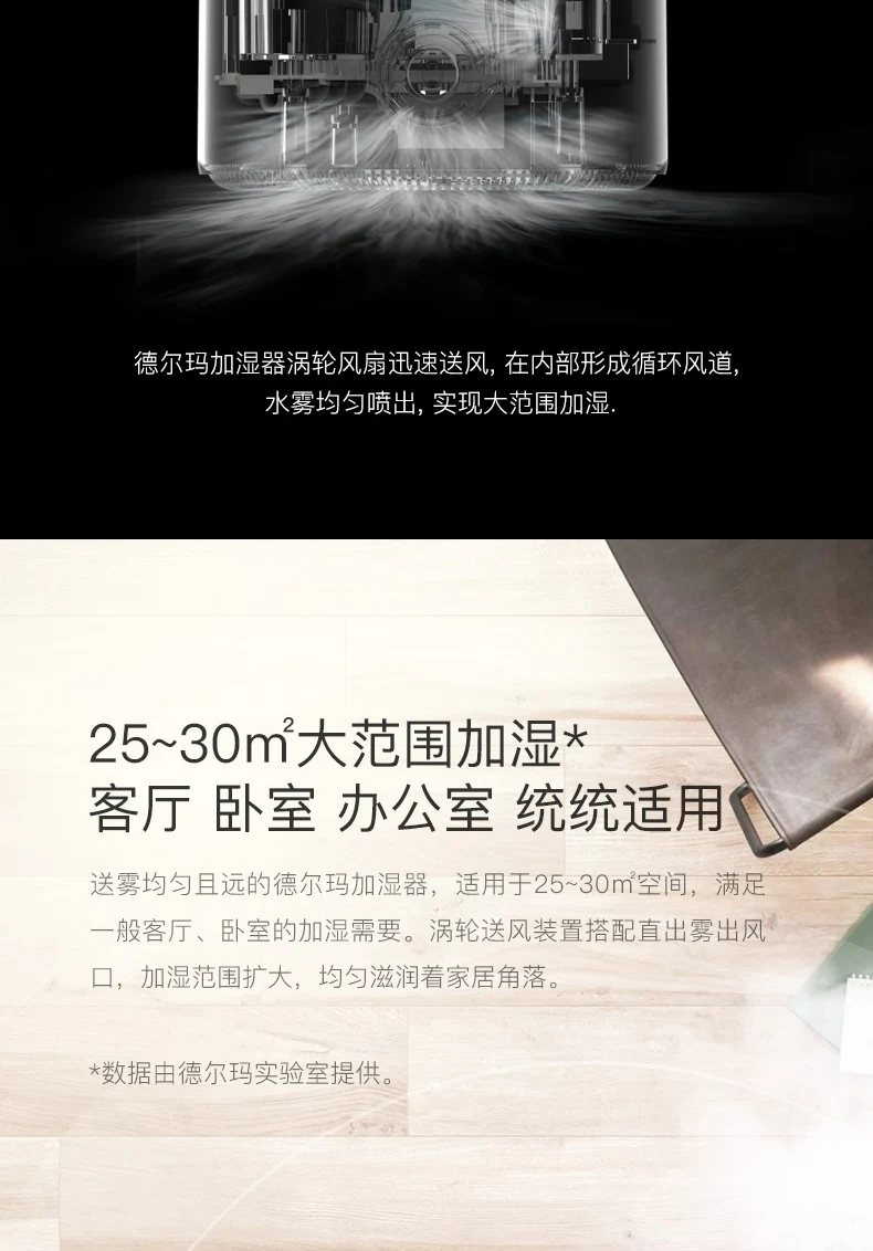 Увлажнитель воздуха Xiaomi deerma 5L, 35 дБ, тихий, Очищающий воздух для помещений с кондиционированием воздуха, офисный, бытовой, difusor de aroma