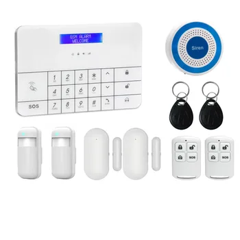 

Wireless GSM Alarm Monitoring and intercom kit, support Android and iOS APP control, touch keypad,Built-in transmitter module