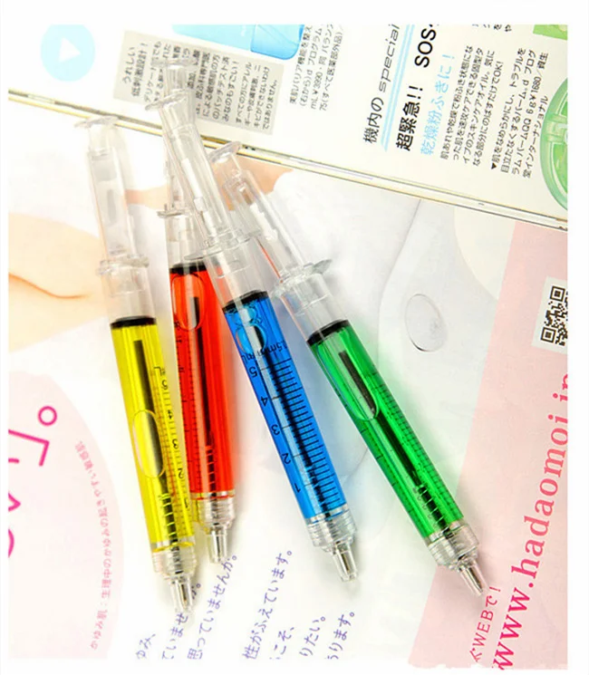 8 шт. шприц шариковая ручка 0,7 мм шариковая синяя Цвет Новинки ручки подарок аксессуары для офиса школьные принадлежности EB219
