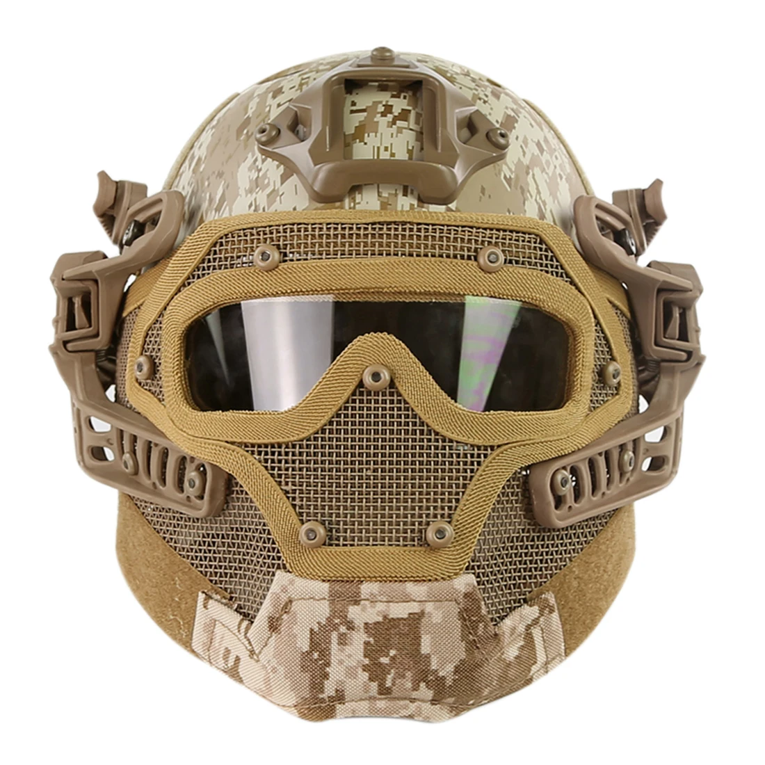 

Surwish Steel Wire Protective FAST Helmet Suit for Airsoft/for Nerf Games Outdoor Activity - AT