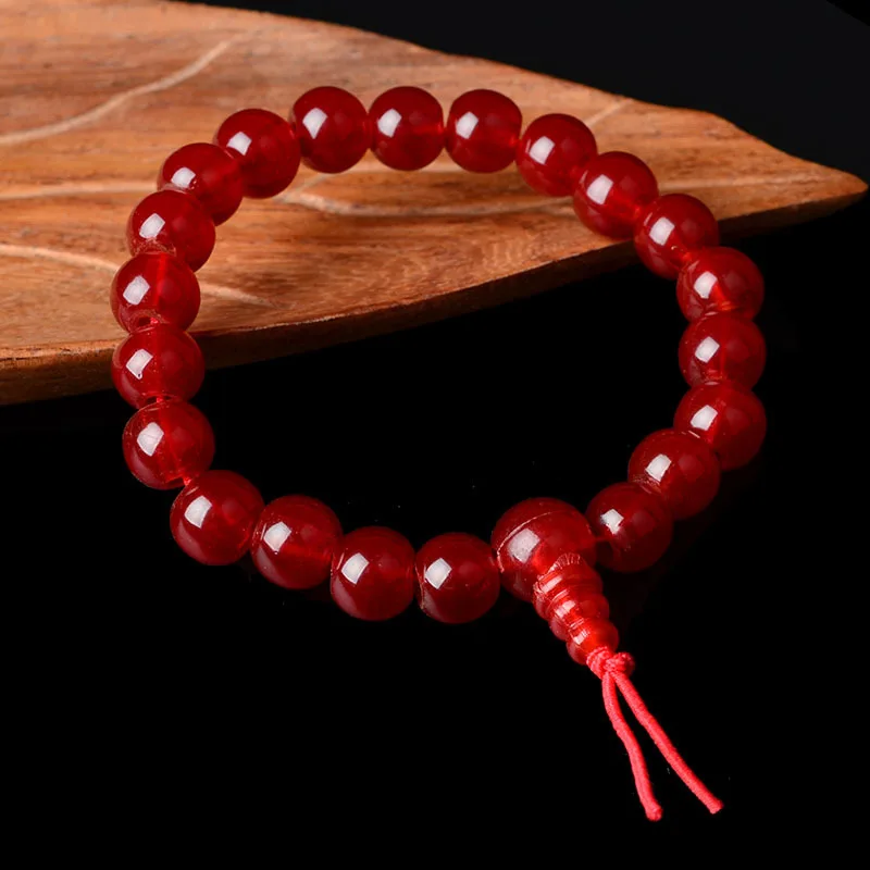 

Unisex Jewelry 8mm Chakra Trendy Balance Crystal Glass Beads Glass Obsidian Colored Bracelet Women Bangle Wristband Jewelry