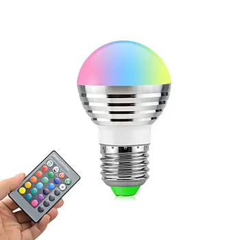 

1Pcs Lovely 16 Colors Rgb Decor Atmosphere Led Night Light Led Lamp Spotlight Bulb Ir Remote