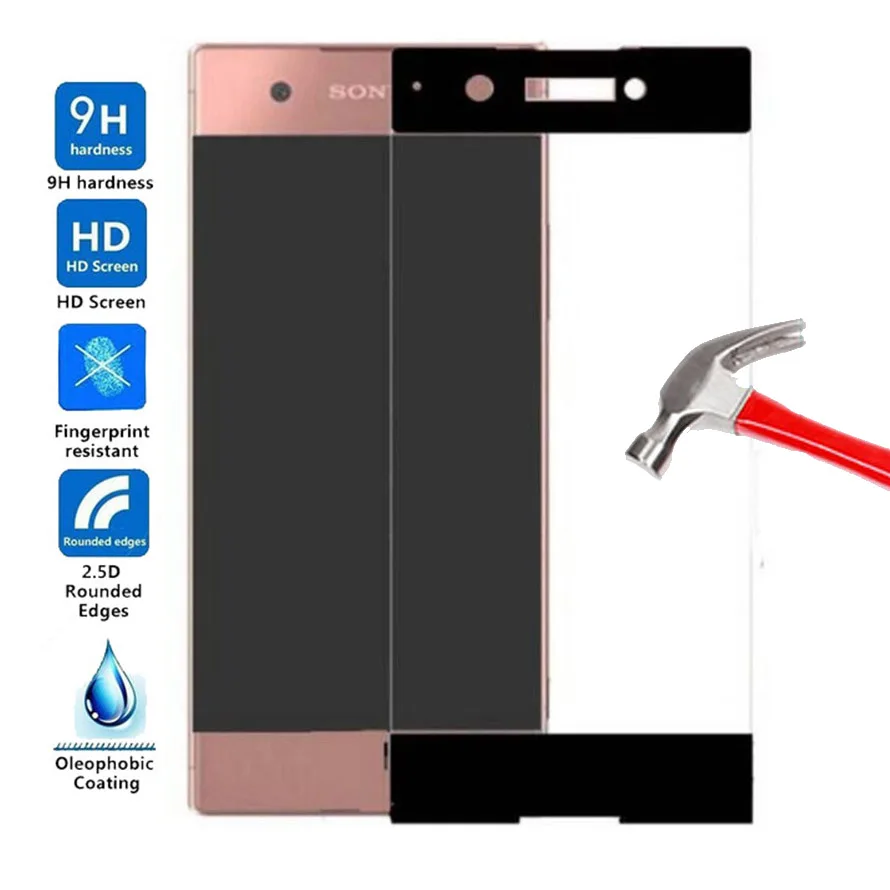 9 H 2.5D Закаленное стекло для Sony Xperia XA1 Plus полное покрытие экран протектор пленка Sonny