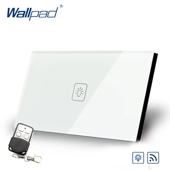 

Wallpad US 1 Gang 2 Way 3 Way Intermediate Remote Control Touch Switch Crystal Glass Switch With Remote Controller