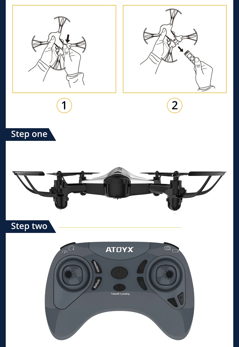 ATOYX камера Дрон мини Дрон RC с камерой Квадрокоптер HD 4k FVP wifi с широкоугольным HD высоким безголовым режимом удержания высоты 4CH