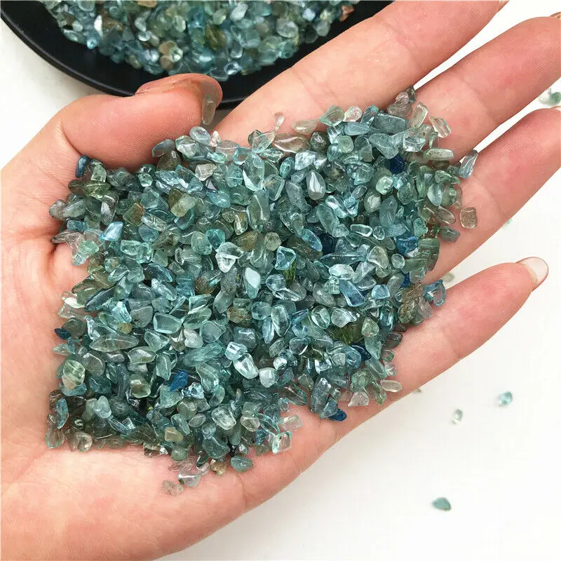 

Wholesale 50g 2 Size Natural Blue Apatite Crystal Gravel Tumbled Polished Stone Healing Quartz Crystals